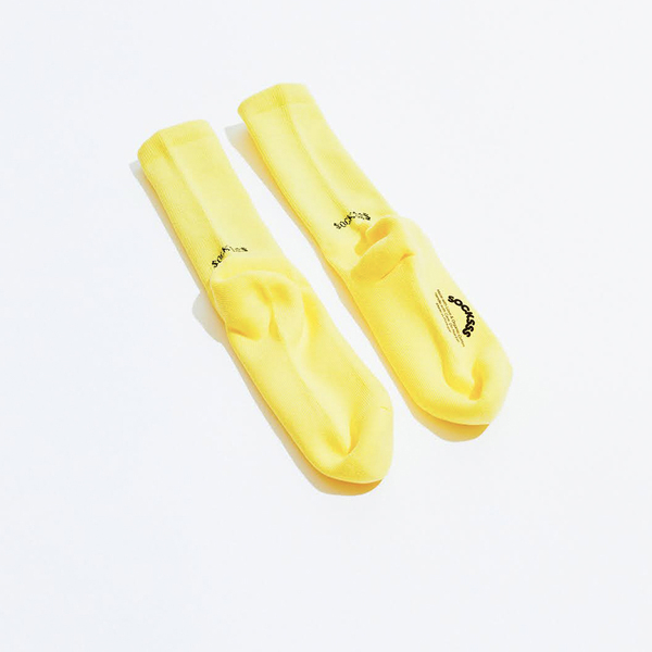 SOCKSSS Solid Lemon Snow