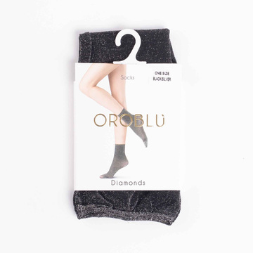 OROBLU Calzino Diamonds Black/Silver OROBLU Calzino Diamonds Black/Silver