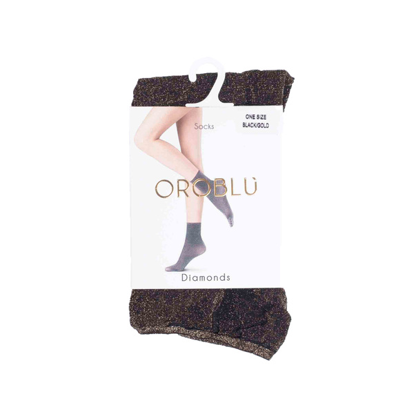 OROBLU Calzino Diamonds Black/Gold OROBLU Calzino Diamonds Black/Gold