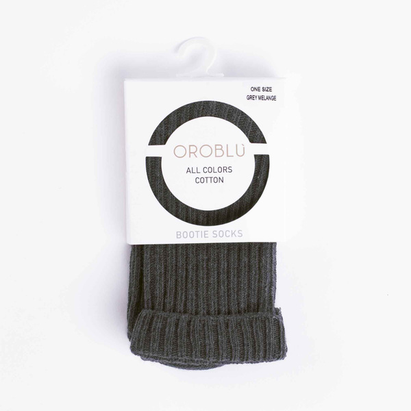 OROBLU All Colors Cotton Bootie Socks Grey