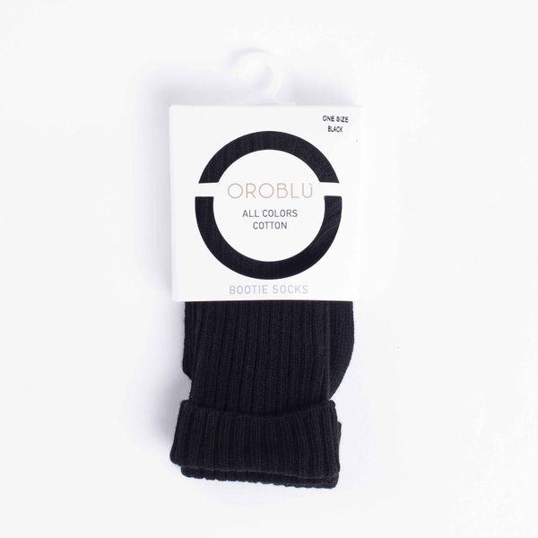 OROBLU All Colors Cotton Bootie Socks Black