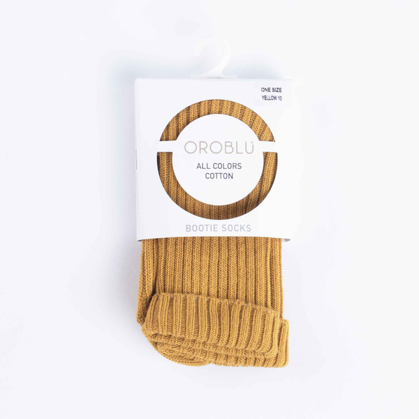 OROBLU All Colors Cotton Bootie Socks Yellow OROBLU All Colors Cotton Bootie Socks Yellow