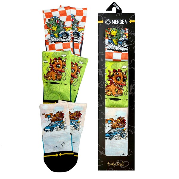 MERGE4 Steve Caballero Baby Sock 3 Pack MERGE4 Steve Caballero Baby Sock 3 Pack